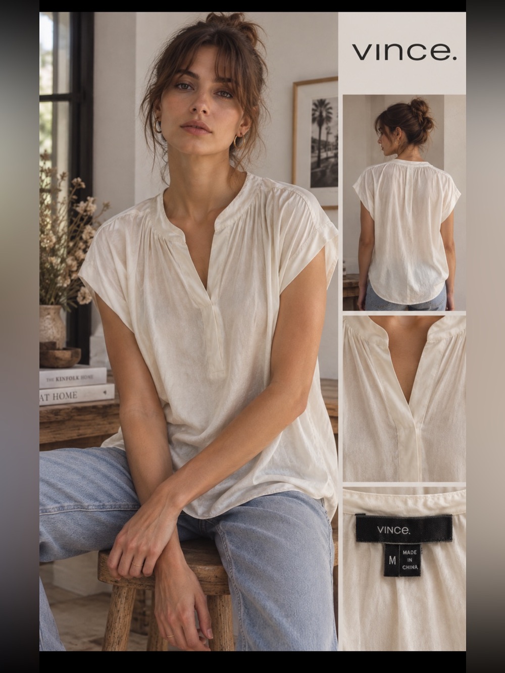 VINCE, the Minimalist silk blouse!